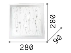 Ideal Lux Ocean - Plafón de techo pequeño de 2 luces multicolor, E27