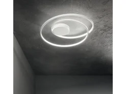 Ideal Lux OZ Luz semiempotrable LED integrada de remolino regulable blanca, 3000K