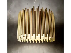 Ideal Lux Pan - Colgante de techo de 5 luces Dorado