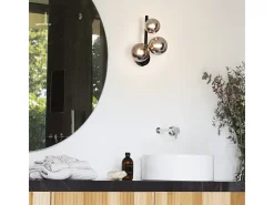 Ideal Lux PERLAGE Lámpara de pared 3 Globe Light Negro