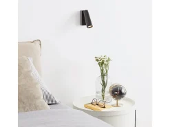 Ideal Lux PIPE Lámpara de lectura orientable de pared negra 3000K