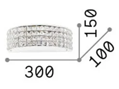Ideal Lux Roma - Aplique de pared interior 2 luces Cromo, G9