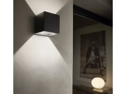 Ideal Lux Rubik - Aplique LED 1 luz para exterior Up Down Negro IP44