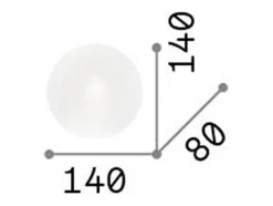 Ideal Lux Smarties Bianco - Aplique de pared interior 1 luz Blanca, G9