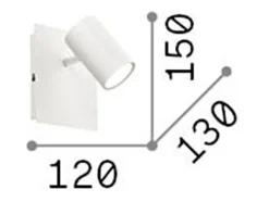 Ideal Lux Spot - 1 luz de pared, negro
