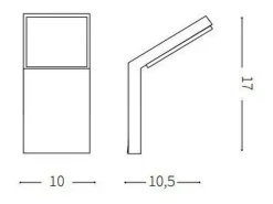 Ideal Lux STYLE - Aplique de exterior LED integrado 1 luz Antracita 3000K IP54