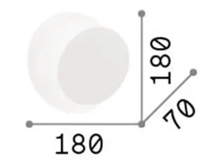 Ideal Lux TICK - Aplique LED Integrado Interior 1 Luz Blanco 3000K