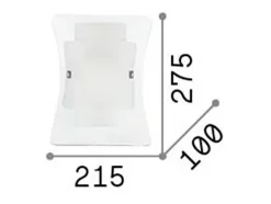 Ideal Lux Triplo - 1 luz de pared pequeña para interior de vidrio, E27