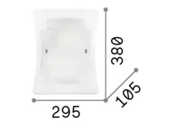 Ideal Lux Triplo - Aplique de pared grande para interiores de 2 luces de vidrio, E27