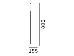Ideal Lux Tronco - 1 Bolardo Ligero Café Ligero IP44