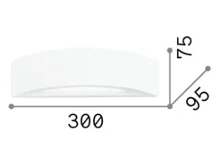 Ideal Lux Whisky - 1 Aplique Light Up & Down Blanco, E14
