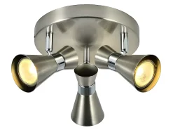 Iluminacion Baño Plafon Maximo 3 Focos Niquel-cromo