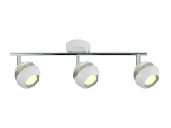 Iluminacion Moderna Para Baño Regleta Beethoven 3 Focos Blanco/plata