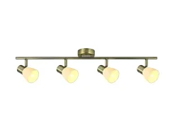 Iluminacion Para Baño Al Mejor Precio Regleta Cholo Cuero 4 Focos