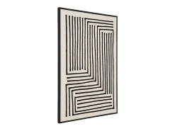 Impresión sobre lienzo Lipari nº3 60x90 cm negro, beige.