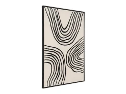 Impresión sobre lienzo Lipari nº2 60x90 cm negro, beige.