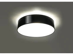 Incasso cilindrico nero 25cm E27 Plafón cilíndrico Negro 25cm E27