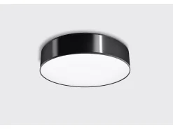 Incasso cilindrico nero 25cm E27 Plafón cilíndrico Negro 25cm E27