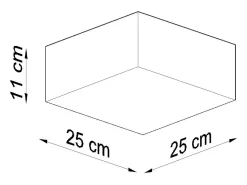 Incasso quadrato bianco 25cm E27 Lámpara de empotrar cuadrada Blanca 25cm E27