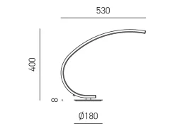 Iole Lámpara de mesa LED regulable 12W luz cálida 3000K - Titanio, diseño moderno, aluminio IP20