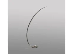 Iole Lámpara de pie LED regulable 30W luz cálida 3000K - Lámpara de pie color titanio, diseño moderno en aluminio, IP20