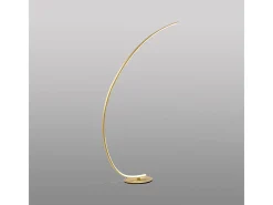 Iole Lámpara de pie regulable LED 30W luz cálida 3000K - Lámpara de pie en color oro cepillado, diseño moderno en aluminio, IP20