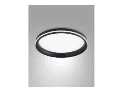 Isy - Fabas Luce Lámpara de techo LED de aluminio - LED integrado 52W IP20 Negro