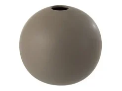 Jarrón bola cerámica gris oscuro Alt. 17 cm