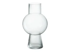 Jarrón bola de cristal transparente 17,5x17,5x31 cm
