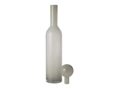 Jarrón botella de vidrio blanco 14*14*75 cm