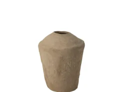 Jarrón chad papel mache marrón Alt. 58 cm