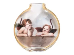 Jarrón de cerámica multicolor 24.5x5x25 cm "Les Chartistes Inspirado por los Dos Querubines Grande"