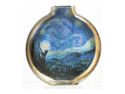 Jarrón de cerámica multicolor 24.5x5x25 cm "Les Chartistes Inspirado por la Noche Estrellada Grande"