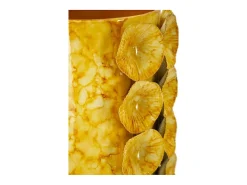 Jarrón de concha de metal amarillo 16x15x33