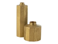Jarrón de metal dorado 30*30*55 cm
