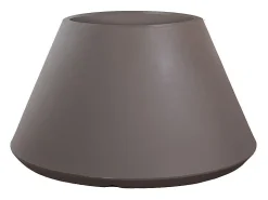 Jarrón de resina para plantas de interior y exterior diseño redondo cónico d.60x35h Stromboli Tortora