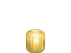 Jarrón de vidrio amarillo recto L14*l14*H17cm
