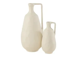 Jarrón de vidrio blanco 16.5*16*35 cm