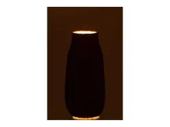 Jarrón de vidrio negro 12x12x26 cm