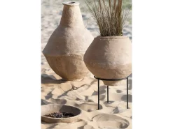 Jarrón extralargo chad papel mache marrón Alt. 86 cm