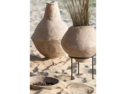 Jarrón extralargo chad papel mache marrón Alt. 86 cm