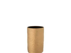 Jarrón gatsby cerámica oro Alt. 22 cm