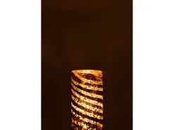 Jarrón líneas redondo cristal plata Alt. 28 cm