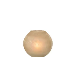 Jarrón soda redondo cristal oro Alt. 22 cm