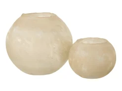 Jarrón soda redondo cristal oro Alt. 22 cm