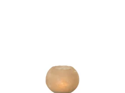 Jarrón soda redondo cristal oro Alt. 14 cm