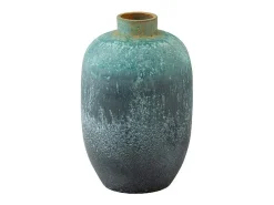 Jarrón vintage de cerámica azul 33.5x33.5x50.5 cm