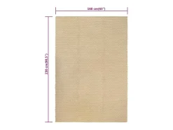 Jochem Alfombra rectangular algodón natural 160x230 cm