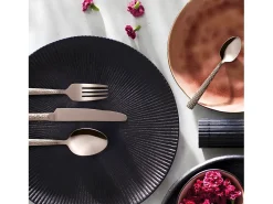 Juego de 6 cucharillas de café Moka Champagne rosé Amefa - Colección Felicity