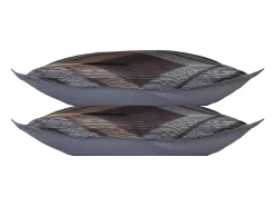 Juego de 2 fundas de almohada satén de algodón "La mer"